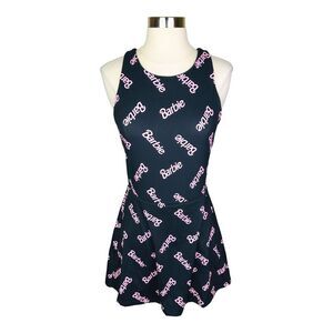 Barbie Cotton Jersey Blend Printed Romper / Mini Dress - Size Small